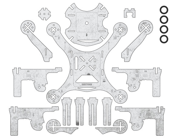 Frame of flone for drone matematics